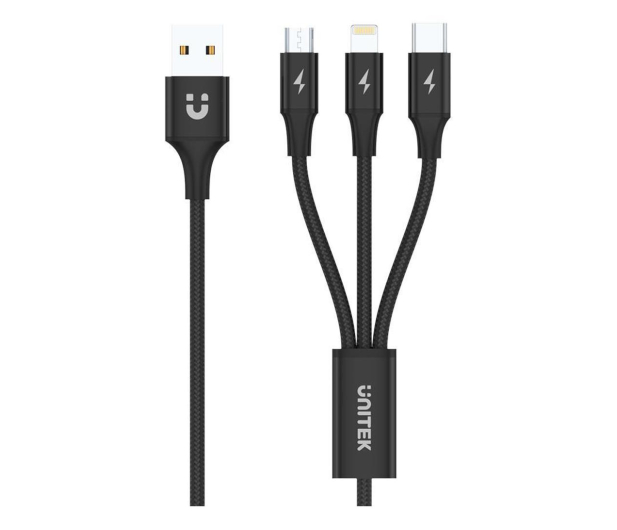UNITEK do ładowania USB 3.0 - Lightning, USB-C, micro USB C14049BK - 587836 - zdjęcie